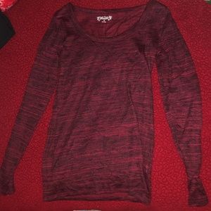 Mudd Maroon and Black Long Sleeve